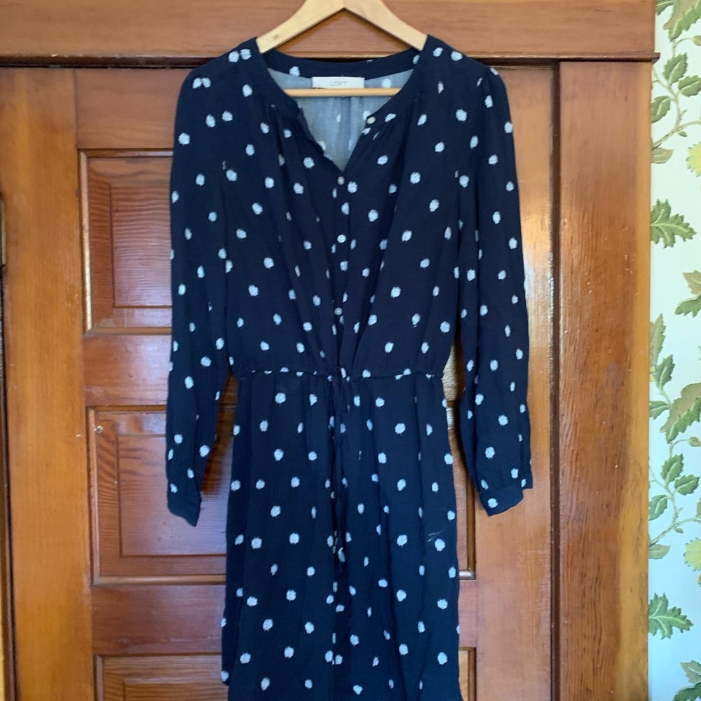 Long sleeve button up dress